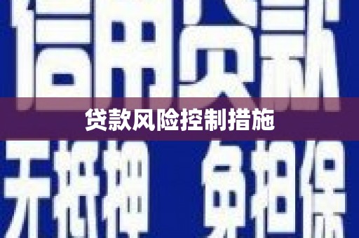 璧山贷款风险控制措施