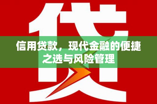 璧山信用贷款，现代金融的便捷之选与风险管理
