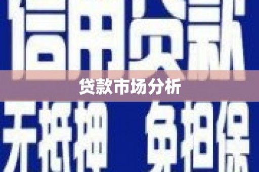 璧山贷款市场分析