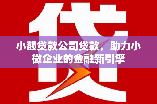 璧山小额贷款公司贷款，助力小微企业的金融新引擎