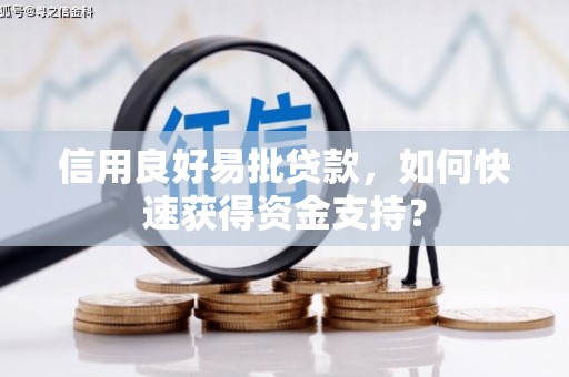璧山信用良好易批贷款，如何快速获得资金支持？