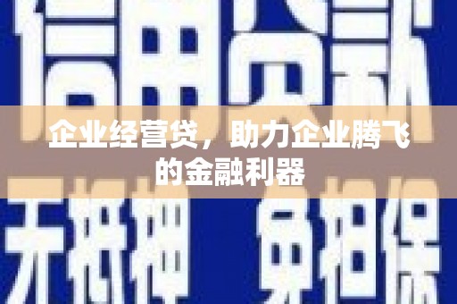 璧山企业经营贷，助力企业腾飞的金融利器