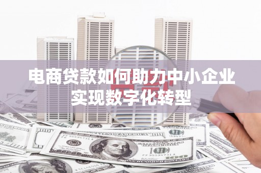 璧山电商贷款如何助力中小企业实现数字化转型