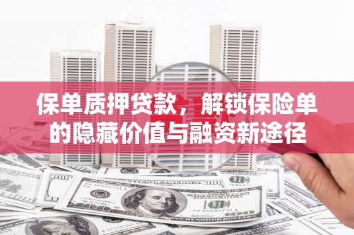 璧山保单质押贷款，解锁保险单的隐藏价值与融资新途径