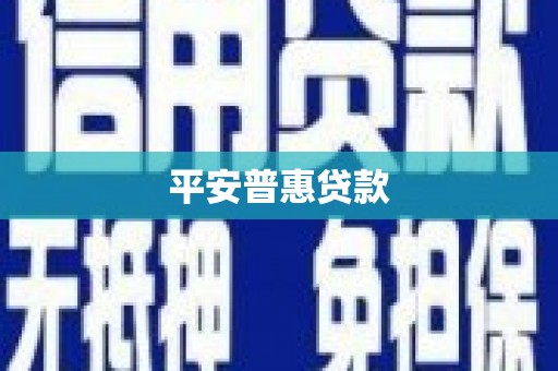 璧山平安普惠贷款