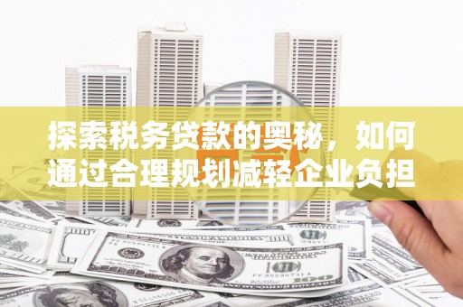 璧山探索税务贷款的奥秘，如何通过合理规划减轻企业负担