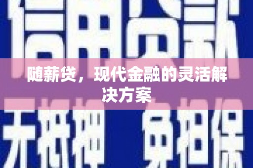璧山随薪贷，现代金融的灵活解决方案