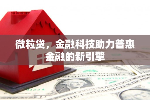 璧山微粒贷，金融科技助力普惠金融的新引擎
