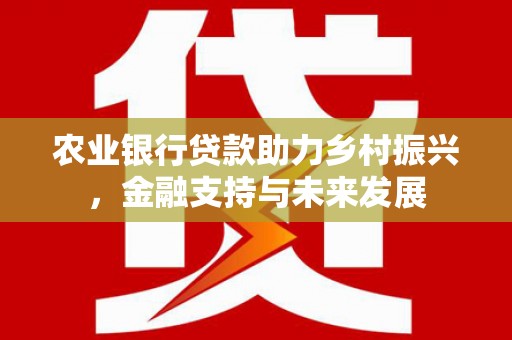 璧山农业银行贷款助力乡村振兴，金融支持与未来发展
