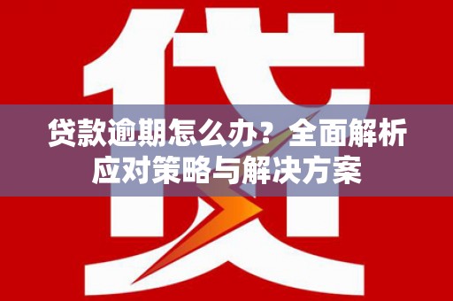 璧山贷款逾期怎么办？全面解析应对策略与解决方案