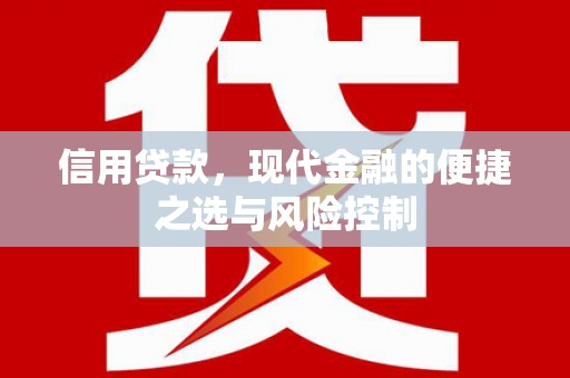璧山信用贷款，现代金融的便捷之选与风险控制
