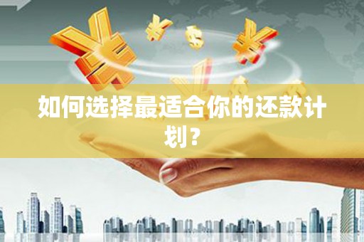 璧山如何选择最适合你的还款计划？