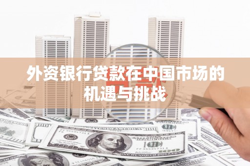 璧山外资银行贷款在中国市场的机遇与挑战