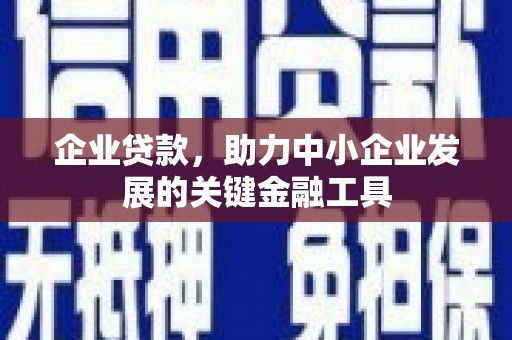 璧山企业贷款，助力中小企业发展的关键金融工具