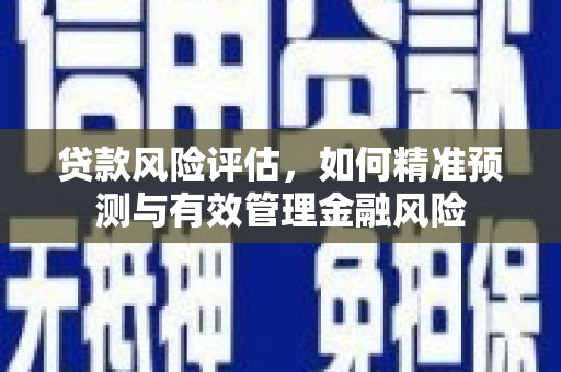 璧山贷款风险评估，如何精准预测与有效管理金融风险