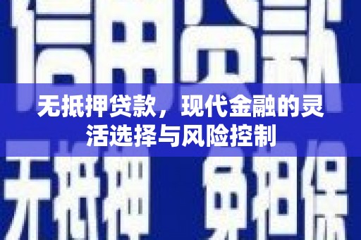 璧山无抵押贷款，现代金融的灵活选择与风险控制