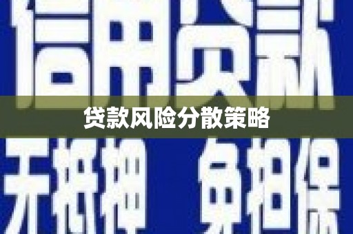 璧山贷款风险分散策略