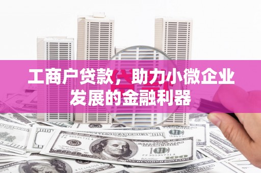 璧山工商户贷款，助力小微企业发展的金融利器