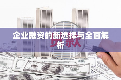 璧山企业融资的新选择与全面解析