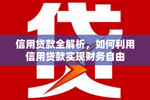 璧山信用贷款全解析，如何利用信用贷款实现财务自由
